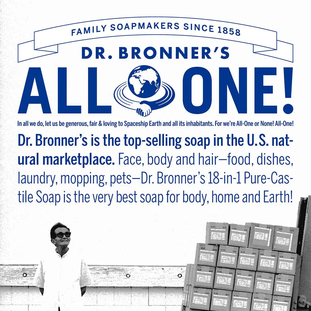 Dr. Bronner's - Pure-Castile Liquid Soap (Lavender, 16 ounce) - Made with Organic Oils, 18-in-1 Uses: Face, Body, Hair, Laundry, Pets & Dishes, Concentrated, Vegan, Non-GMO Lavender 16 Fl Oz (Pack of 1)